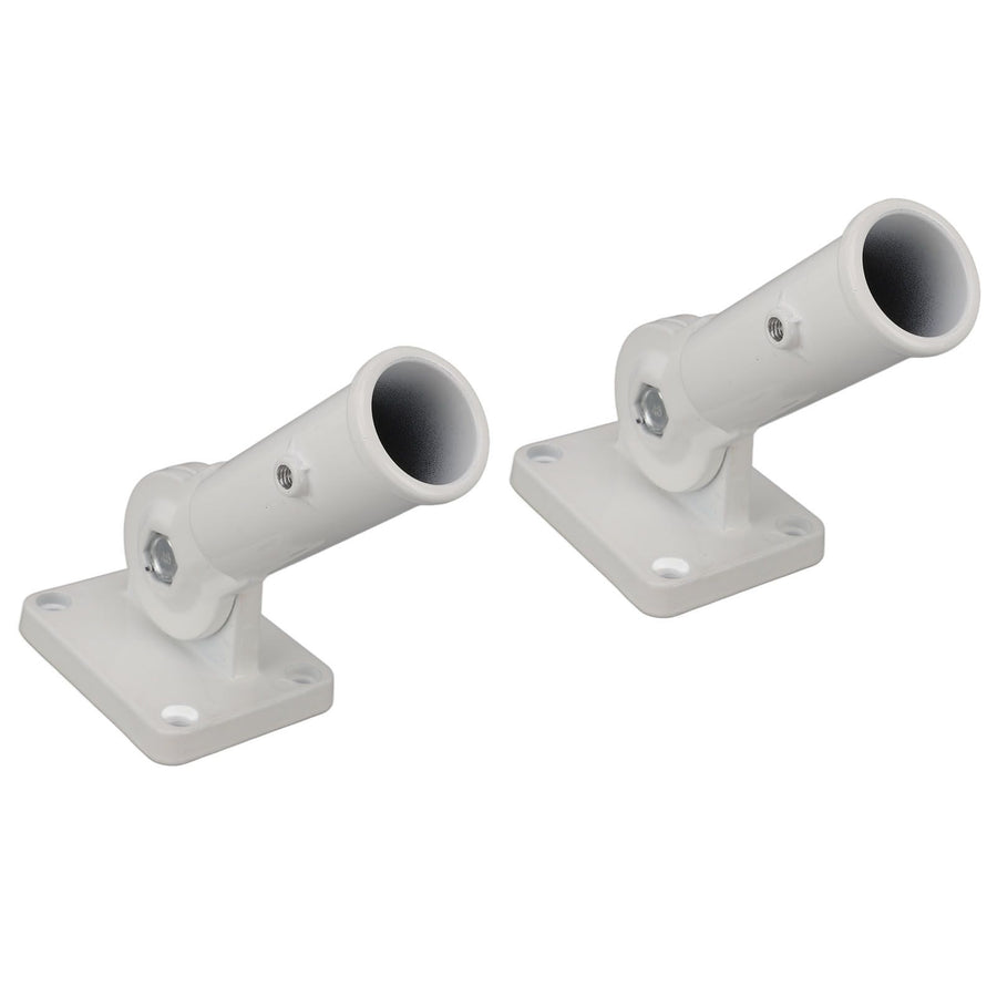 2Pcs Adjustable Flag Pole Holder Aluminium Alloy Metal Wall Mount 180 Degree Multi Position Bracket for Outside House