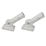 2Pcs Adjustable Flag Pole Holder Aluminium Alloy Metal Wall Mount 180 Degree Multi Position Bracket for Outside House - Extra Image