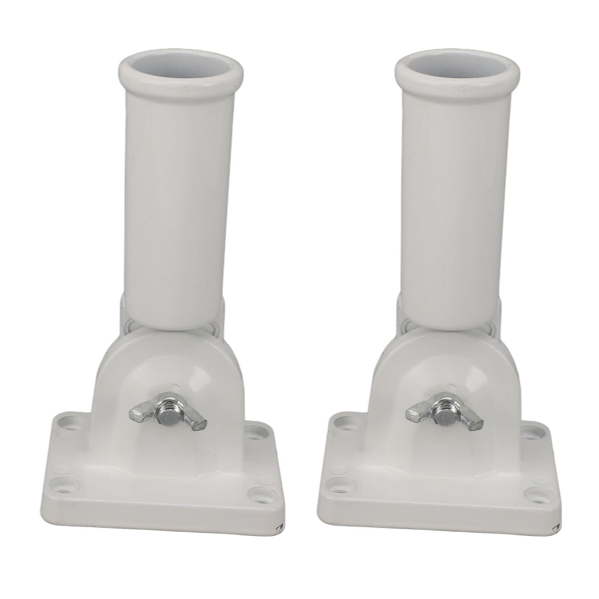 2Pcs Adjustable Flag Pole Holder Aluminium Alloy Metal Wall Mount 180 Degree Multi Position Bracket for Outside House