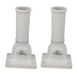 2Pcs Adjustable Flag Pole Holder Aluminium Alloy Metal Wall Mount 180 Degree Multi Position Bracket for Outside House