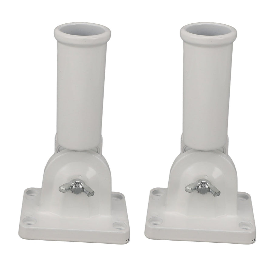 2Pcs Adjustable Flag Pole Holder Aluminium Alloy Metal Wall Mount 180 Degree Multi Position Bracket for Outside House