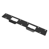 Door Strike Plate Double Holes Steel Reinforced Strong Easy Install Security Stike for 5‑1/2in to 6in Hole Center Distance Black - Side View