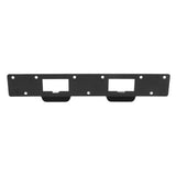 Door Strike Plate Double Holes Steel Reinforced Strong Easy Install Security Stike for 5‑1/2in to 6in Hole Center Distance Black