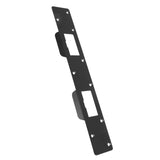 Door Strike Plate Double Holes Steel Reinforced Strong Easy Install Security Stike for 5‑1/2in to 6in Hole Center Distance Black - Extra Image