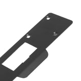 Door Strike Plate Double Holes Steel Reinforced Strong Easy Install Security Stike for 5‑1/2in to 6in Hole Center Distance Black - Extra Image