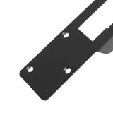 Door Strike Plate Double Holes Steel Reinforced Strong Easy Install Security Stike for 5‑1/2in to 6in Hole Center Distance Black - Extra Image