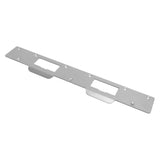 Door Strike Plate Double Holes Steel Reinforced Strong Easy Install Security Stike for 5‑1/2in to 6in Hole Center Distance White - Front View