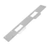 Door Strike Plate Double Holes Steel Reinforced Strong Easy Install Security Stike for 5‑1/2in to 6in Hole Center Distance White