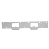 Door Strike Plate Double Holes Steel Reinforced Strong Easy Install Security Stike for 5‑1/2in to 6in Hole Center Distance White