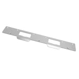 Door Strike Plate Double Holes Steel Reinforced Strong Easy Install Security Stike for 5‑1/2in to 6in Hole Center Distance White