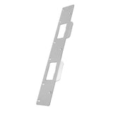 Door Strike Plate Double Holes Steel Reinforced Strong Easy Install Security Stike for 5‑1/2in to 6in Hole Center Distance White