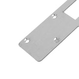Door Strike Plate Double Holes Steel Reinforced Strong Easy Install Security Stike for 5‑1/2in to 6in Hole Center Distance White - Extra Image