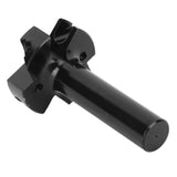 Slab Flattening Router Bit Insert Detachable Cemented Carbide 1/2in Shank 4 Blade Planing Bit for Woodworking - 45-Degree Angle
