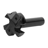 Slab Flattening Router Bit Insert Detachable Cemented Carbide 1/2in Shank 4 Blade Planing Bit for Woodworking - Low Angle