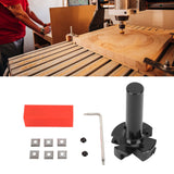 Slab Flattening Router Bit Insert Detachable Cemented Carbide 1/2in Shank 4 Blade Planing Bit for Woodworking - Extra Image