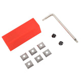 Slab Flattening Router Bit Insert Detachable Cemented Carbide 1/2in Shank 4 Blade Planing Bit for Woodworking