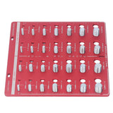 Nut and Bolt Thread Checker 7.9x7.9in Identifier Gauge Aluminium Alloy Easy Operation Accurate Ruler Gauge for Garage - Side View