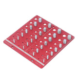 Nut and Bolt Thread Checker 7.9x7.9in Identifier Gauge Aluminium Alloy Easy Operation Accurate Ruler Gauge for Garage - Top-Down View