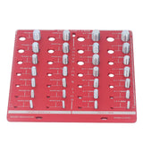 Nut and Bolt Thread Checker 7.9x7.9in Identifier Gauge Aluminium Alloy Easy Operation Accurate Ruler Gauge for Garage - 45-Degree Angle