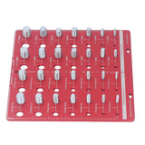 Nut and Bolt Thread Checker 7.9x7.9in Identifier Gauge Aluminium Alloy Easy Operation Accurate Ruler Gauge for Garage - Close-Up Angle