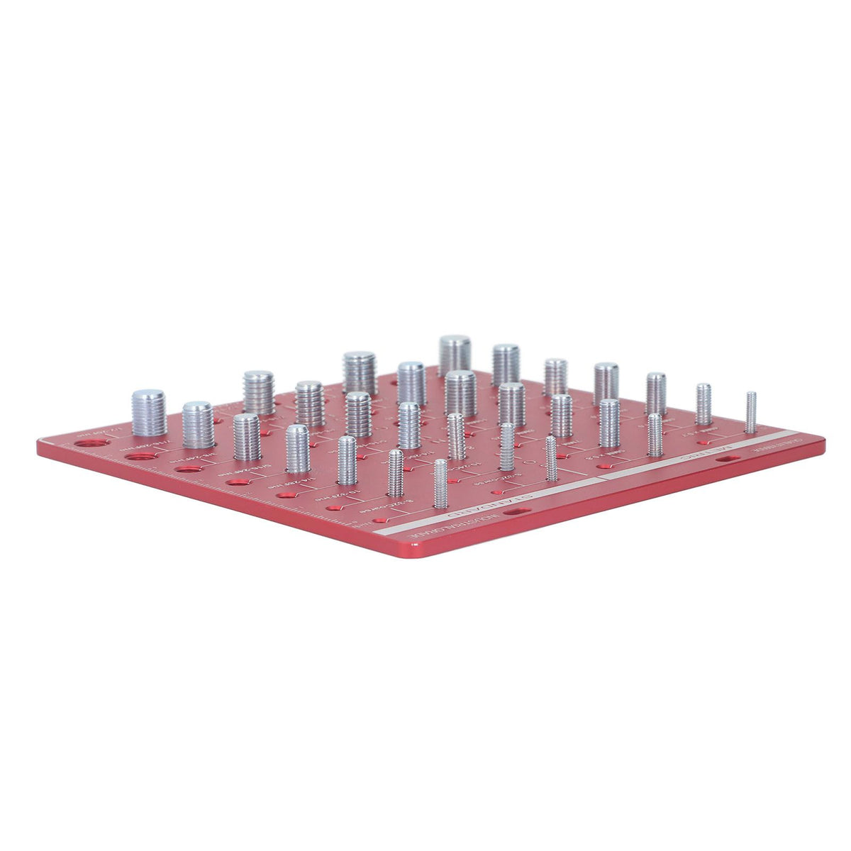 Nut and Bolt Thread Checker 7.9x7.9in Identifier Gauge Aluminium Alloy Easy Operation Accurate Ruler Gauge for Garage