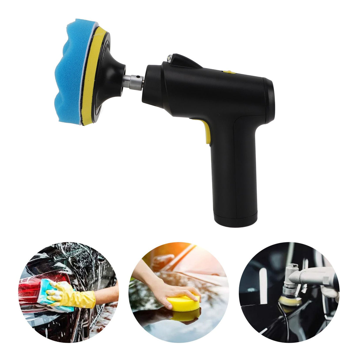 Cordless Buffer Polisher USB Rechargeable 3 Speeds Adjustable Portable Electric Polishing Machine for Waxing Grinding