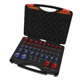 44pcs Nut and Bolt Thread Checker Red Blue Nut and Bolt Size Gauge Inch Metric Nut and Bolt Identifier Gauge Set