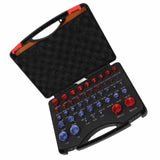 44pcs Nut and Bolt Thread Checker Red Blue Nut and Bolt Size Gauge Inch Metric Nut and Bolt Identifier Gauge Set