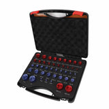 44pcs Nut and Bolt Thread Checker Red Blue Nut and Bolt Size Gauge Inch Metric Nut and Bolt Identifier Gauge Set