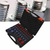 44pcs Nut and Bolt Thread Checker Red Blue Nut and Bolt Size Gauge Inch Metric Nut and Bolt Identifier Gauge Set - Extra Image
