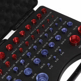44pcs Nut and Bolt Thread Checker Red Blue Nut and Bolt Size Gauge Inch Metric Nut and Bolt Identifier Gauge Set - Extra Image