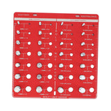 28 Hole Bolt Nut Identifier Gauge Metric Aluminum Alloy Nut Bolt Thread Checker for DIY Buffs