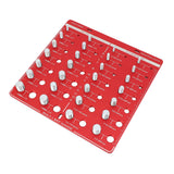 28 Hole Bolt Nut Identifier Gauge Metric Aluminum Alloy Nut Bolt Thread Checker for DIY Buffs - Front View