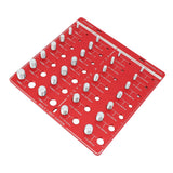 28 Hole Bolt Nut Identifier Gauge Metric Aluminum Alloy Nut Bolt Thread Checker for DIY Buffs