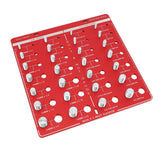28 Hole Bolt Nut Identifier Gauge Metric Aluminum Alloy Nut Bolt Thread Checker for DIY Buffs - Close-Up Angle