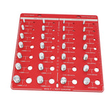 28 Hole Bolt Nut Identifier Gauge Metric Aluminum Alloy Nut Bolt Thread Checker for DIY Buffs - Low Angle