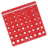 28 Hole Bolt Nut Identifier Gauge Metric Aluminum Alloy Nut Bolt Thread Checker for DIY Buffs - Extra Image
