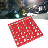 28 Hole Bolt Nut Identifier Gauge Metric Aluminum Alloy Nut Bolt Thread Checker for DIY Buffs - Extra Image