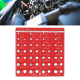 28 Hole Bolt Nut Identifier Gauge Metric Aluminum Alloy Nut Bolt Thread Checker for DIY Buffs - Extra Image