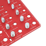 28 Hole Bolt Nut Identifier Gauge Metric Aluminum Alloy Nut Bolt Thread Checker for DIY Buffs - Extra Image