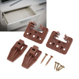 10 Pack Drawer Track Guide and Glides Dresser Center Mount Plastic Drawer Slides Replacement Parts with Screws for Furniture Drawer System