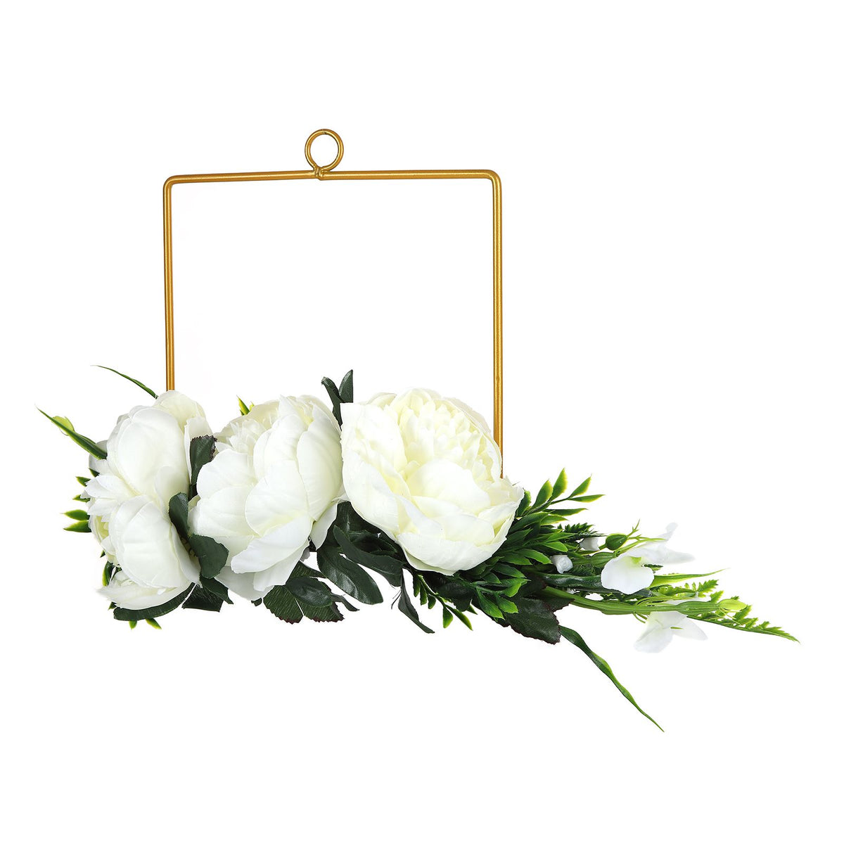 Artificial Metal Wreaths Wedding Wreaths Fake Flowers Decoration for Wedding Ceremony Anniversary Party