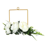 Artificial Metal Wreaths Wedding Wreaths Fake Flowers Decoration for Wedding Ceremony Anniversary Party - Front View