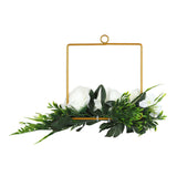 Artificial Metal Wreaths Wedding Wreaths Fake Flowers Decoration for Wedding Ceremony Anniversary Party - Side View