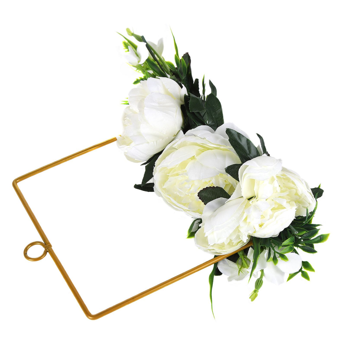 Artificial Metal Wreaths Wedding Wreaths Fake Flowers Decoration for Wedding Ceremony Anniversary Party