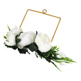 Artificial Metal Wreaths Wedding Wreaths Fake Flowers Decoration for Wedding Ceremony Anniversary Party - Close-Up Angle