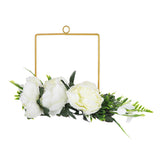 Artificial Metal Wreaths Wedding Wreaths Fake Flowers Decoration for Wedding Ceremony Anniversary Party - Extra Image