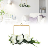 Artificial Metal Wreaths Wedding Wreaths Fake Flowers Decoration for Wedding Ceremony Anniversary Party