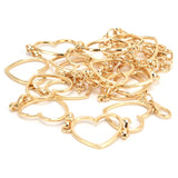 Waist Chain Belt Metal Shiny Rhinestones Golden Love No Allergies All Match Gold Chain Belt for Shorts Suits Shirts Dresses - Extra Image