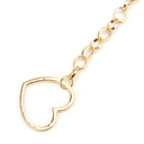 Waist Chain Belt Metal Shiny Rhinestones Golden Love No Allergies All Match Gold Chain Belt for Shorts Suits Shirts Dresses - Extra Image
